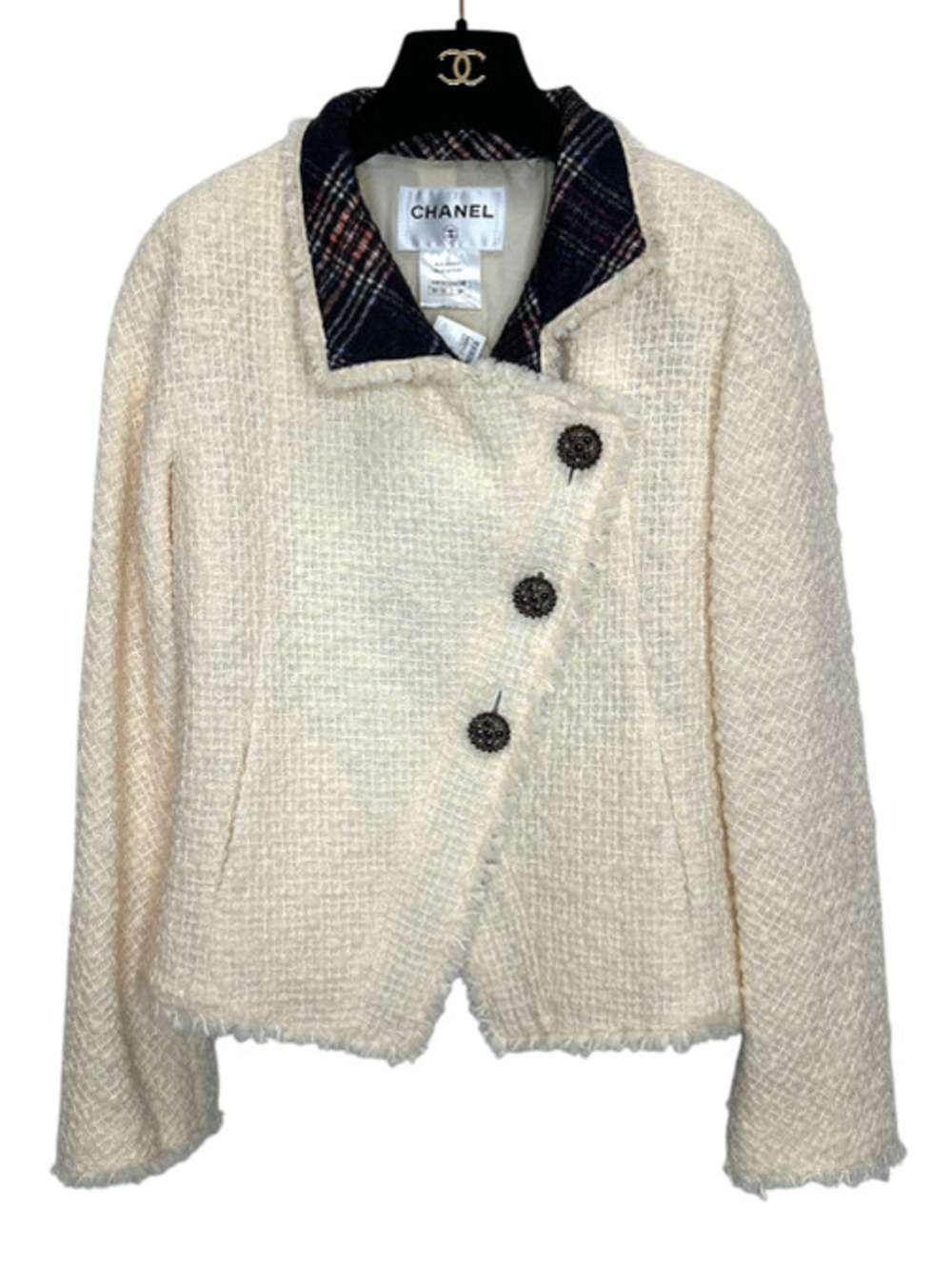 Chanel 13A Paris Edinburgh Tweed Ecru Jacket